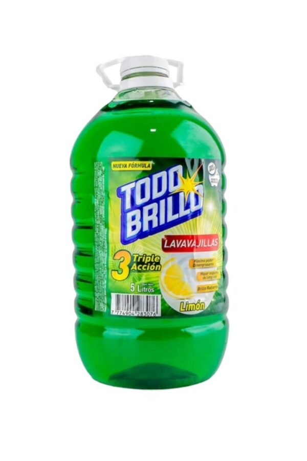 Lavavajilla limón 5 litros.